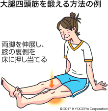 大腿四頭筋を鍛える方法の例