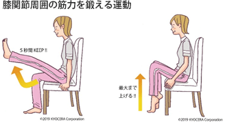 膝関節周囲の筋力を鍛える運動