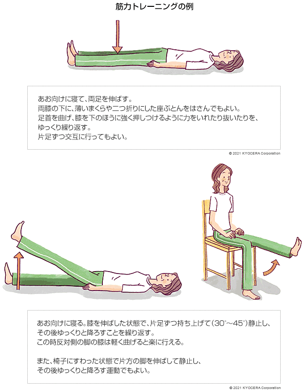 筋力トレーニングの例