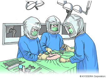 手術衣（手術中の様子）