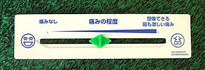 痛みの度合いを指し示すことができるスケール